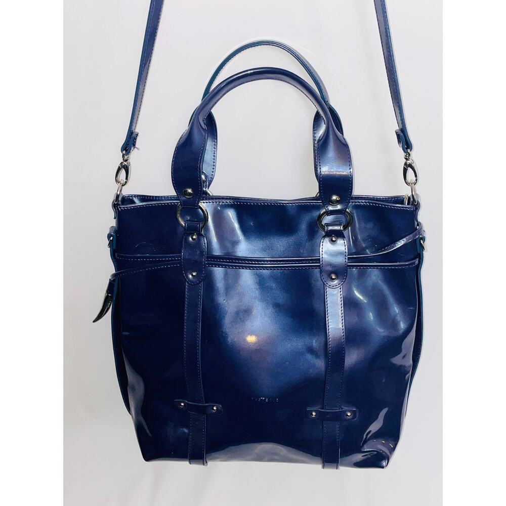 Frederic T Paris Purple Patent Leather‎ Crossbody & Handbag - Made in France